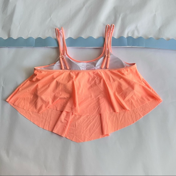 NWT!!!  2 Piece Floral and Neon Orange Tankini Bikini Set sz XXL/2XL - Picture 6 of 10